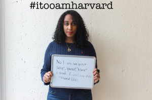 Part of the "I, too am Harvard" project http://itooamharvard.tumblr.com/